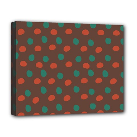 Distorted Polka Dots Pattern Deluxe Canvas 20  X 16  (stretched) by LalyLauraFLM