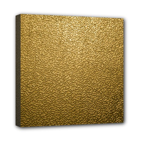 Gold Plastic Mini Canvas 8  X 8  by trendistuff