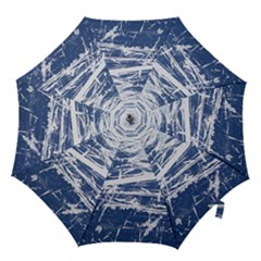 Blue And White Art Hook Handle Umbrellas (large) by trendistuff