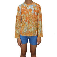 Yellow Rusty Metal Kid s Long Sleeve Swimwear by trendistuff