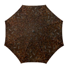 Rusty Metal Pattern Golf Umbrellas by trendistuff