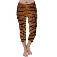 Tiger Fur Capri Winter Leggings  by trendistuff