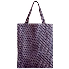 Silver Snake Skin Zipper Classic Tote Bags by trendistuff