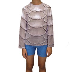 Scaly Leather Kid s Long Sleeve Swimwear by trendistuff