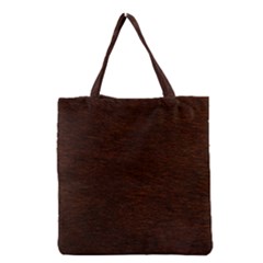 Reddish Brown Fur Grocery Tote Bags