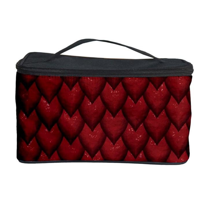 RED REPTILE SKIN Cosmetic Storage Cases