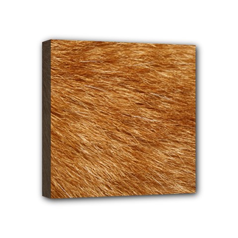 Light Brown Fur Mini Canvas 4  X 4  by trendistuff