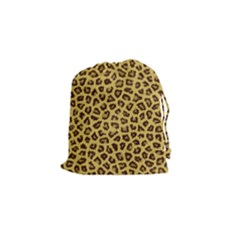 Leopard Fur Drawstring Pouches (small)  by trendistuff