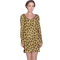 Leopard Fur Long Sleeve Nightdresses by trendistuff