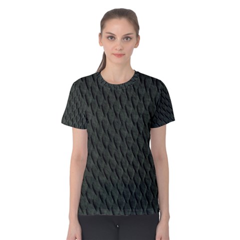 Dark Green Scales Women s Cotton Tee by trendistuff