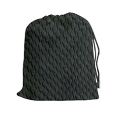 Dark Green Scales Drawstring Pouches (xxl) by trendistuff