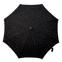 Black Leopard Print Hook Handle Umbrellas (small) by trendistuff