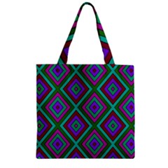 Diamond Pattern  Zipper Grocery Tote Bags by LovelyDesigns4U