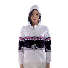 Collage Mousepad Hooded Wind Breaker (women)