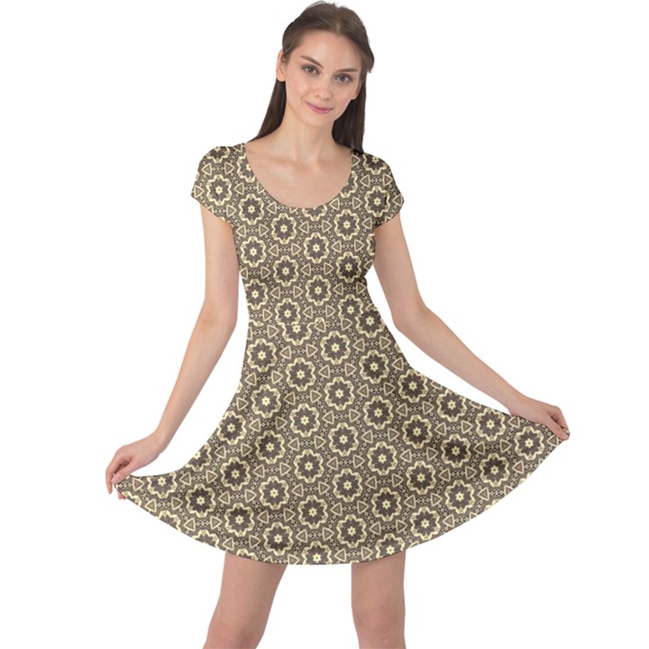 Cute Pretty Elegant Pattern Cap Sleeve Dresses