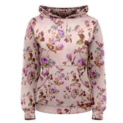 Antique Floral Pattern Women s Pullover Hoodie