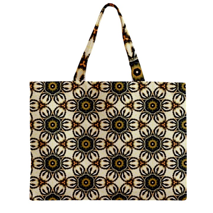 Faux Animal Print Pattern Zipper Tiny Tote Bags