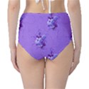 Purple Roses Pattern High-Waist Bikini Bottoms View2