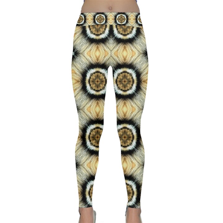 Faux Animal Print Pattern Yoga Leggings