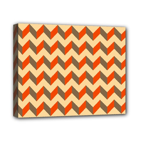 Modern Retro Chevron Patchwork Pattern  Canvas 10  X 8  by GardenOfOphir