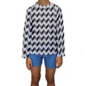 Modern Retro Chevron Patchwork Pattern  Kid s Long Sleeve Swimwear View1