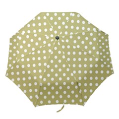 Lime Green Polka Dots Folding Umbrellas by GardenOfOphir