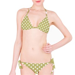 Lime Green Polka Dots Bikini Set by GardenOfOphir
