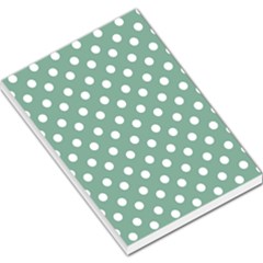 Mint Green Polka Dots Large Memo Pads by GardenOfOphir