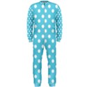 Sky Blue Polka Dots OnePiece Jumpsuit (Men)  View1