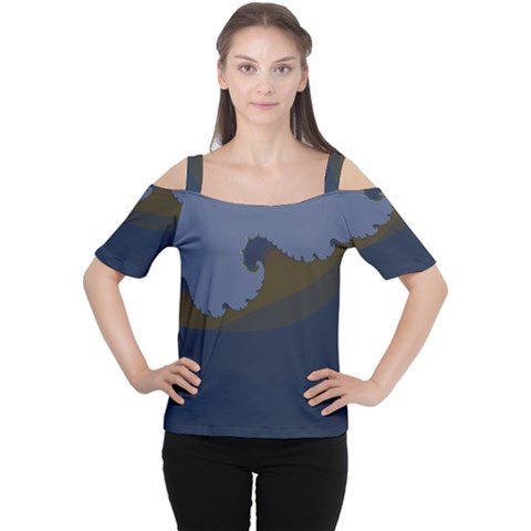 Ocean Waves Women s Cutout Shoulder Tee by digitaldivadesigns