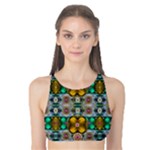 Rainbow flowers and Decorative peace  Tank Bikini Top