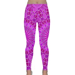 Purple And Pink Mandala Yoga Leggings by LovelyDesigns4U