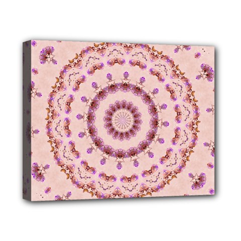 Pink And Purple Roses Mandala Canvas 10  X 8 