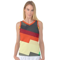 Miscellaneous Retro Shapes Women s Basketball Tank Top by LalyLauraFLM