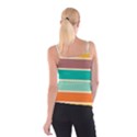 Rhombus and retro colors stripes pattern Spaghetti Strap Top View2