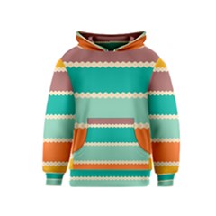 Rhombus And Retro Colors Stripes Pattern Kid s Pullover Hoodie