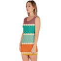Rhombus and retro colors stripes pattern Bodycon Dress View2