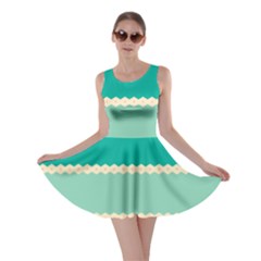 Rhombus And Retro Colors Stripes Pattern Skater Dress