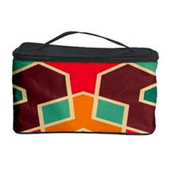 Distorted Shapes In Retro Colors Cosmetic Storage Case by LalyLauraFLM