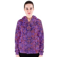 Intricate Patterned Textured Women s Zipper Hoodies by dflcprintsclothing