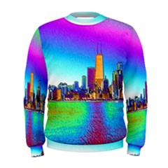 Chicago Colored Foil Effects Men s Sweatshirts by canvasngiftshop