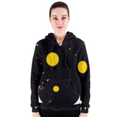 Cycle To The Moon Women s Zipper Hoodies by JDDesigns