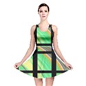 Black Window with Colorful Tiles Reversible Skater Dresses View1