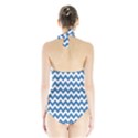 Chevron Pattern Gifts Women s Halter One Piece Swimsuit View2