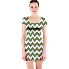 Chevron Pattern Gifts Short Sleeve Bodycon Dresses by GardenOfOphir