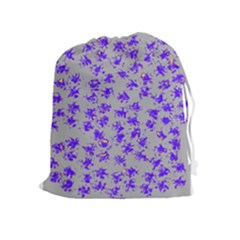 Purple Pattern Drawstring Pouches (extra Large) by JDDesigns