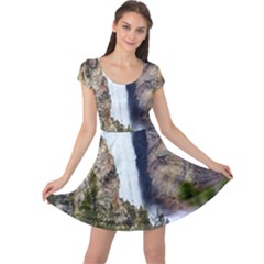 Yellowstone Waterfall Cap Sleeve Dresses