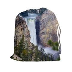 Yellowstone Waterfall Drawstring Pouches (xxl) by trendistuff