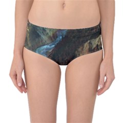 Yellowstone Lower Falls Mid-waist Bikini Bottoms by trendistuff