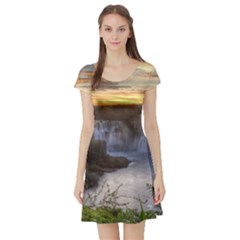 Iguazu Falls Short Sleeve Skater Dresses by trendistuff